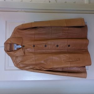 Claiborne Luxe soft leather patch coat